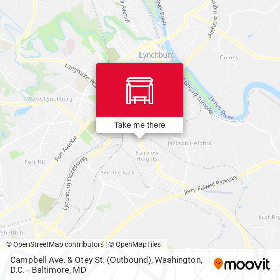 Campbell Ave. & Otey St. (Outbound) map