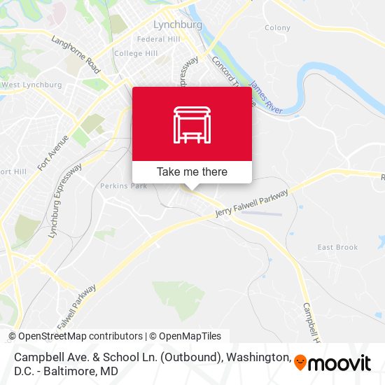 Mapa de Campbell Ave. & School Ln. (Outbound)
