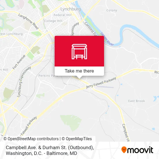 Campbell Ave. & Durham St. (Outbound) map
