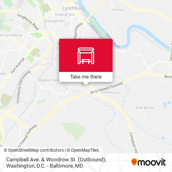 Campbell Ave. & Woodrow St. (Outbound) map