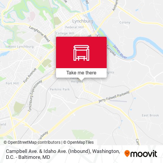 Campbell Ave. & Idaho Ave. (Inbound) map