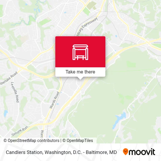 Candlers Station map