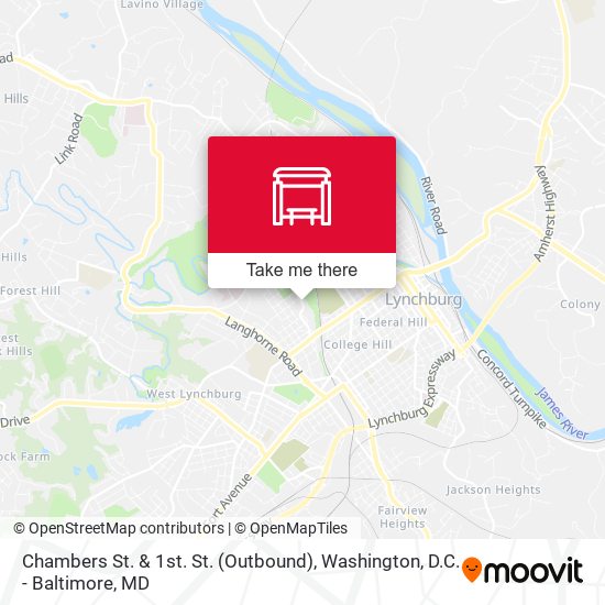 Mapa de Chambers St. & 1st. St. (Outbound)