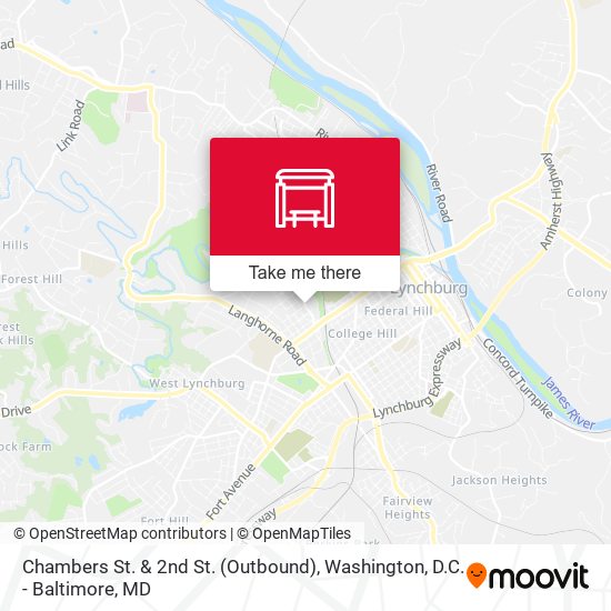 Mapa de Chambers St. & 2nd St. (Outbound)