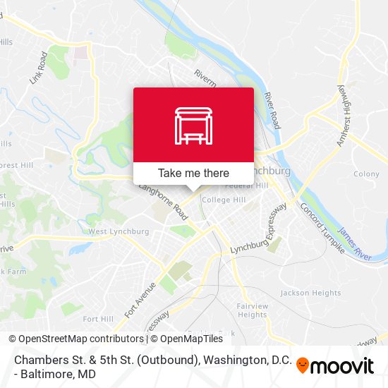 Mapa de Chambers St. & 5th St. (Outbound)