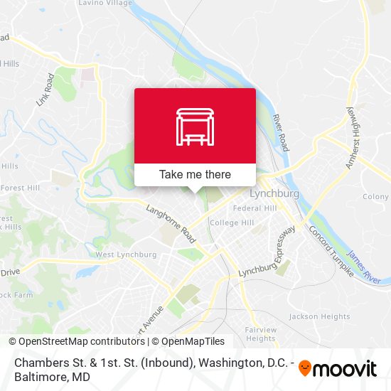 Mapa de Chambers St. & 1st. St. (Inbound)