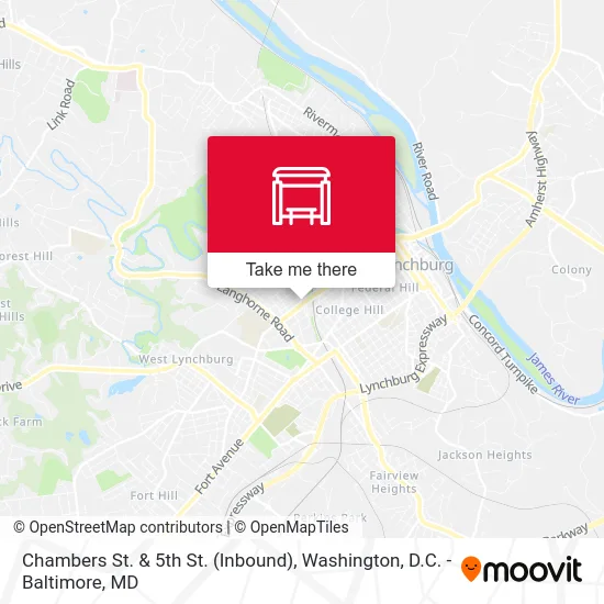 Chambers St. & 5th St. (Inbound) map