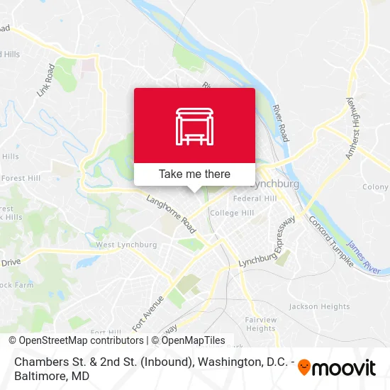 Chambers St. & 2nd St. (Inbound) map