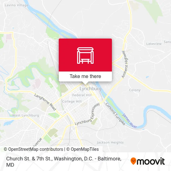 Church St. & 7th St. map