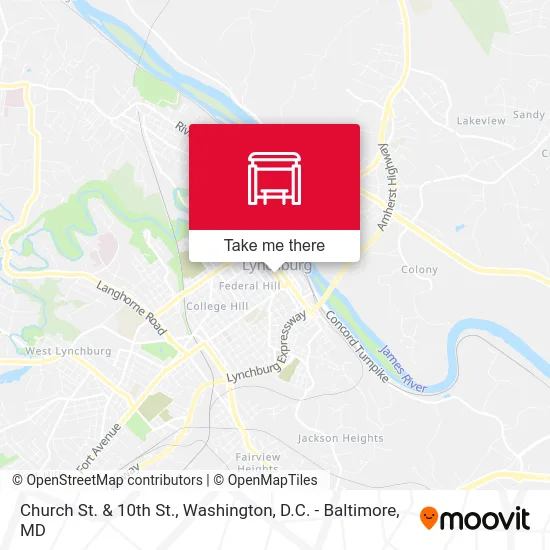 Church St. & 10th St. map