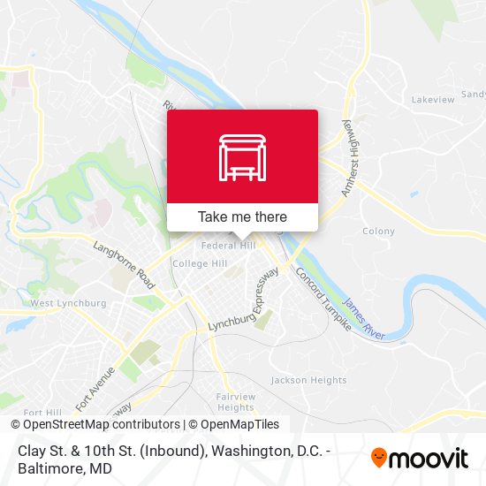 Clay St. & 10th St. (Inbound) map