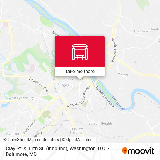 Clay St. & 11th St. (Inbound) map