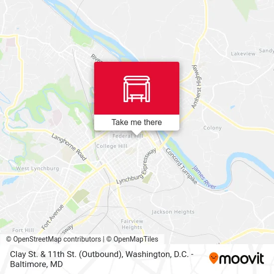 Clay St. & 11th St. (Outbound) map