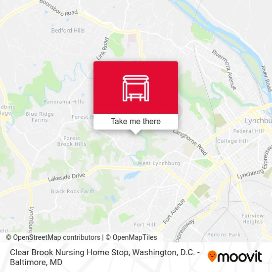 Clear Brook Nursing Home Stop map