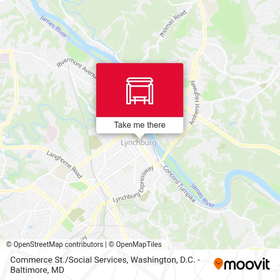 Commerce St./Social Services map