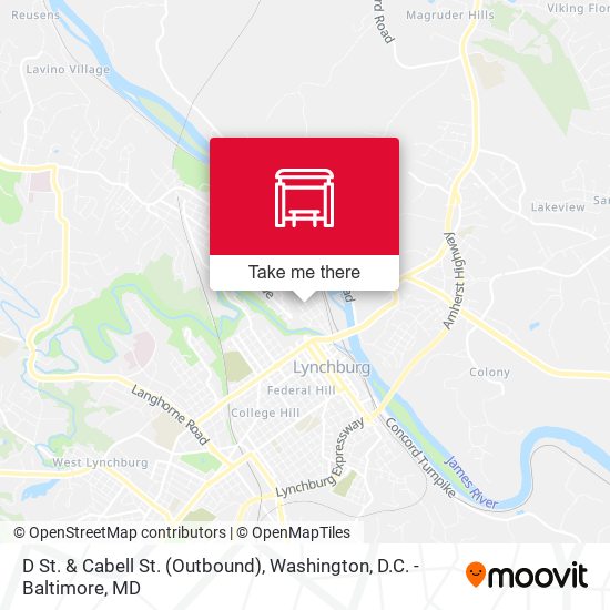 D St. & Cabell St. (Outbound) map