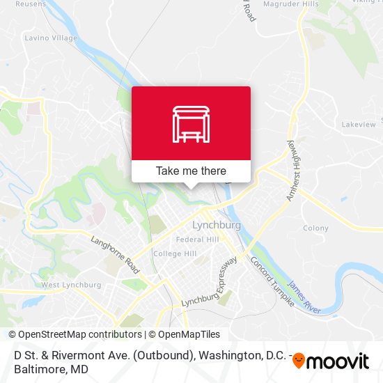 D St. & Rivermont Ave. (Outbound) map