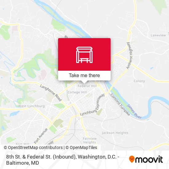8th St. & Federal St. (Inbound) map