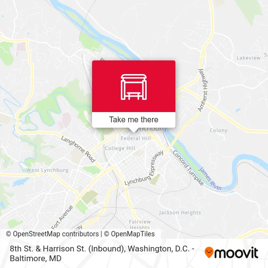 8th St. & Harrison St. (Inbound) map