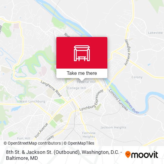 Mapa de 8th St. & Jackson St. (Outbound)