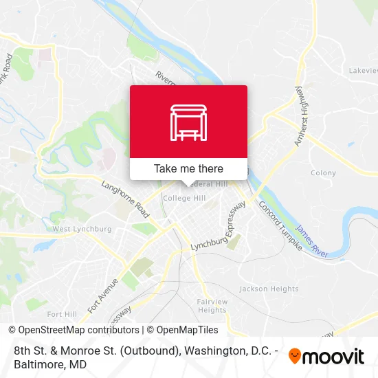 8th St. & Monroe St. (Outbound) map