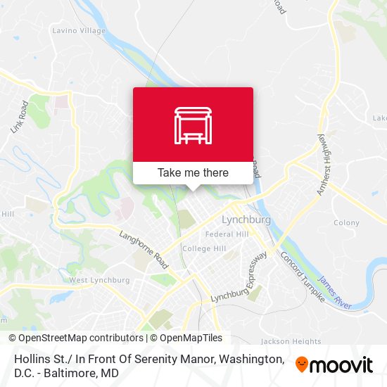 Hollins St./ In Front Of Serenity Manor map