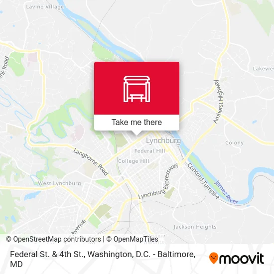 Federal St. & 4th St. map