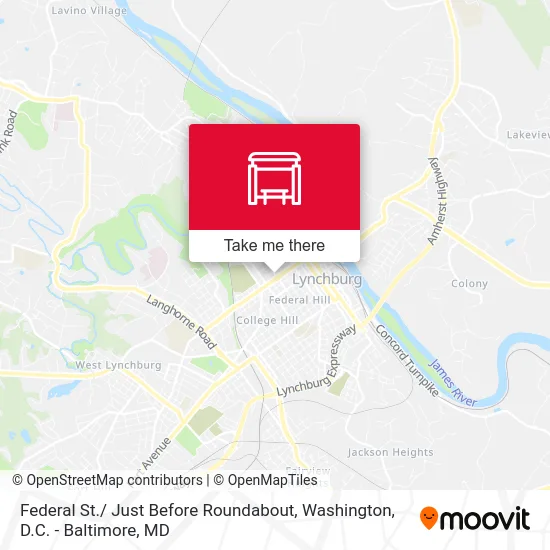 Federal St./ Just Before Roundabout map