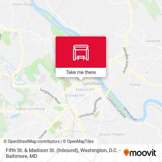Fifth St. & Madison St. (Inbound) map