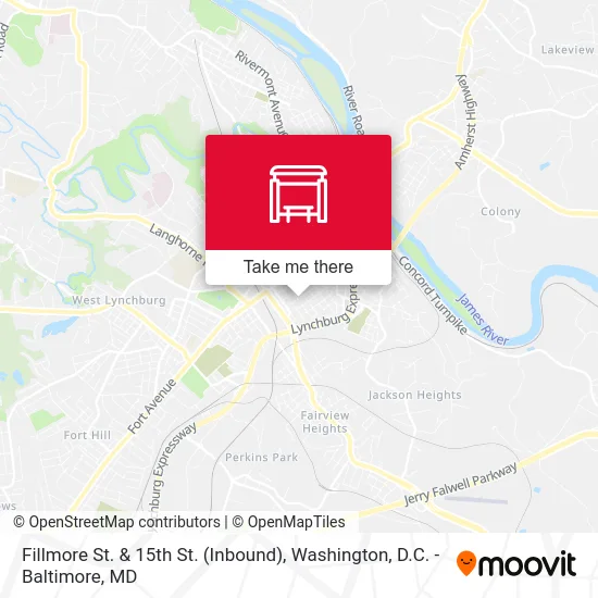 Fillmore St. & 15th St. (Inbound) map