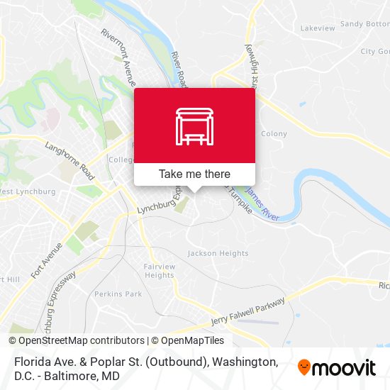 Florida Ave. & Poplar St. (Outbound) map