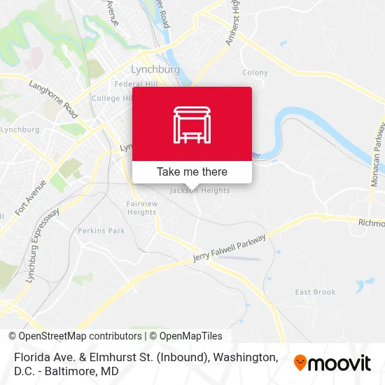 Florida Ave. & Elmhurst St. (Inbound) map