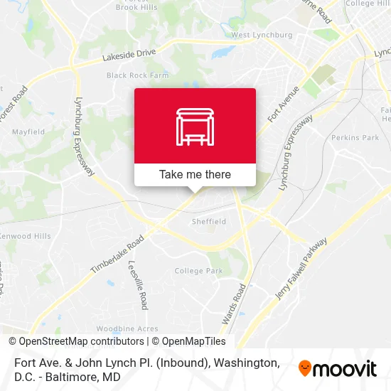 Fort Ave. & John Lynch Pl. (Inbound) map