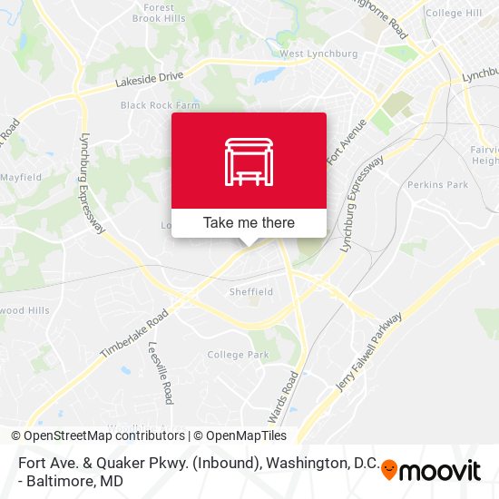 Mapa de Fort Ave. & Quaker Pkwy. (Inbound)