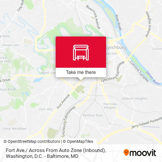 Fort Ave./ Across From Auto Zone (Inbound) map