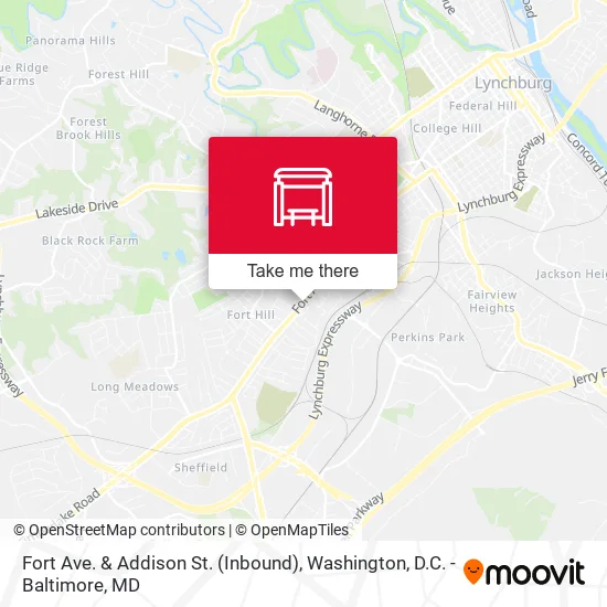 Fort Ave. & Addison St. (Inbound) map