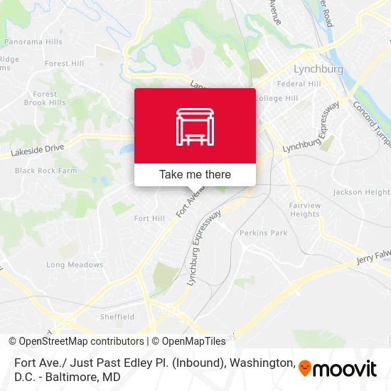 Fort Ave./ Just Past Edley Pl. (Inbound) map