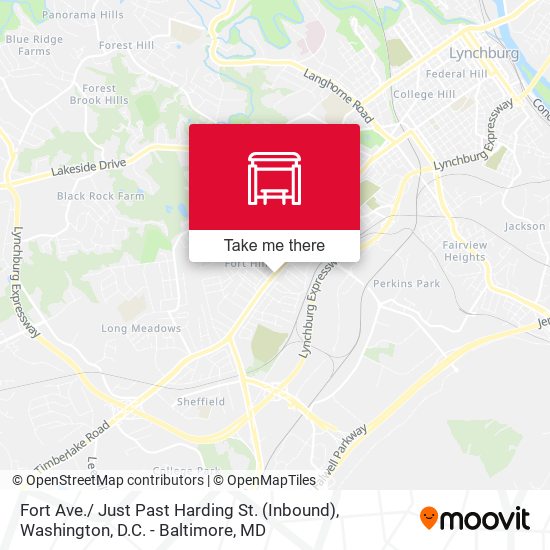 Fort Ave./ Just Past Harding St. (Inbound) map