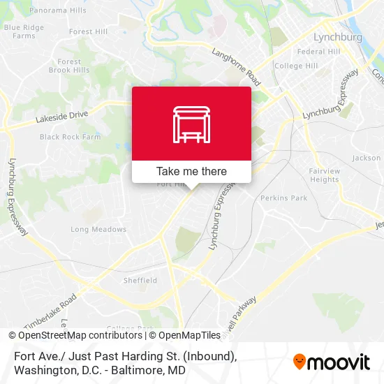 Fort Ave./ Just Past Harding St. (Inbound) map
