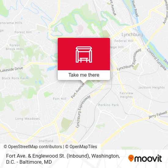 Fort Ave. & Englewood St. (Inbound) map