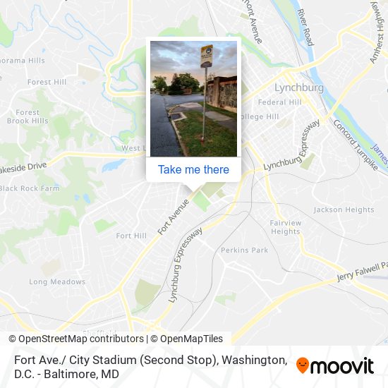Fort Ave./ City Stadium (Second Stop) map