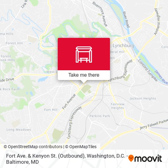 Fort Ave. & Kenyon St. (Outbound) map
