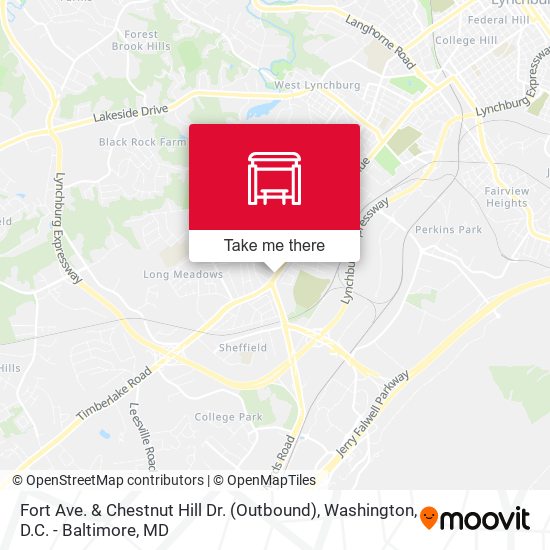 Fort Ave. & Chestnut Hill Dr. (Outbound) map