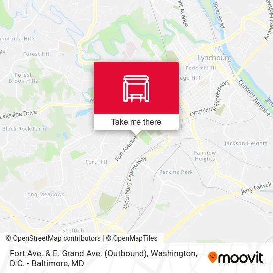 Fort Ave. & E. Grand Ave. (Outbound) map