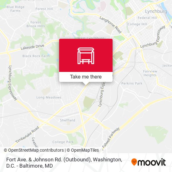 Mapa de Fort Ave. & Johnson Rd. (Outbound)