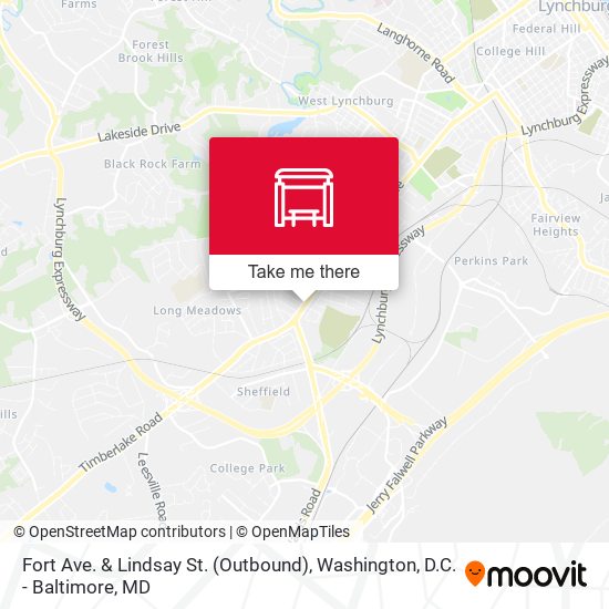 Fort Ave. & Lindsay St. (Outbound) map