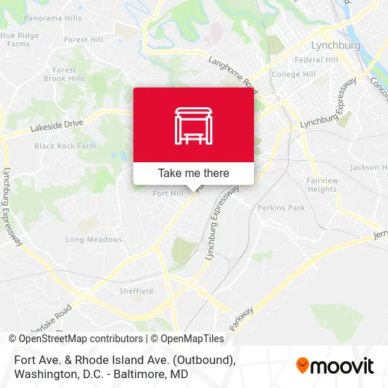Fort Ave. & Rhode Island Ave. (Outbound) map