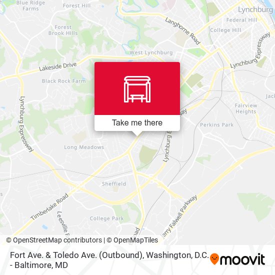 Mapa de Fort Ave. & Toledo Ave. (Outbound)