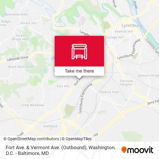 Mapa de Fort Ave. & Vermont Ave. (Outbound)