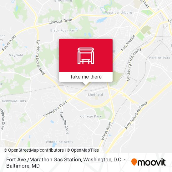 Mapa de Fort Ave./Marathon Gas Station